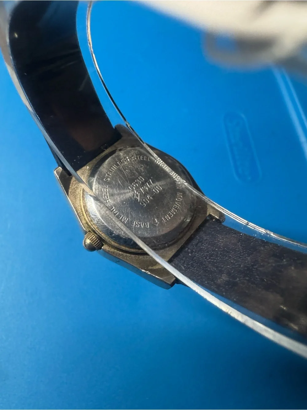 Sierra moon face Gold-Tone Case Watch with Black Dial and Brown Leather Strap
